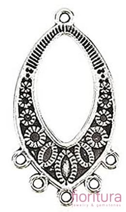 PODSTAWA KOLCZYKA MARKIZA 35x18x1MM KOLOR STARE SREBRO