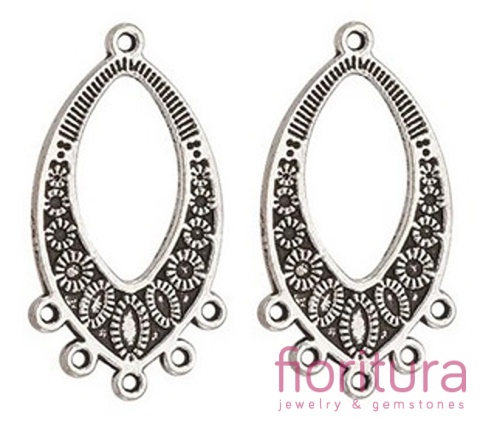 PODSTAWA KOLCZYKA MARKIZA 35x18x1MM KOLOR STARE SREBRO