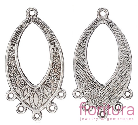 PODSTAWA KOLCZYKA MARKIZA 35x18x1MM KOLOR STARE SREBRO