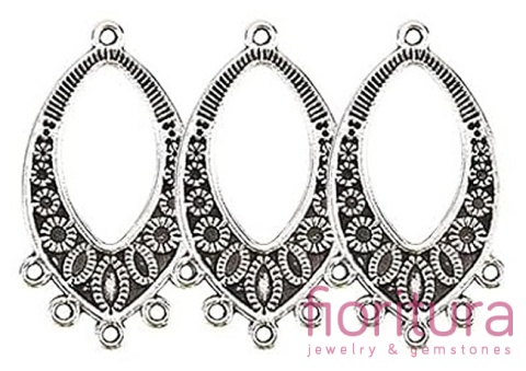 PODSTAWA KOLCZYKA MARKIZA 35x18x1MM KOLOR STARE SREBRO