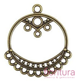 PODSTAWA KOLCZYKA 36,5x33,5x2MM KOLOR STARE ZŁOTO