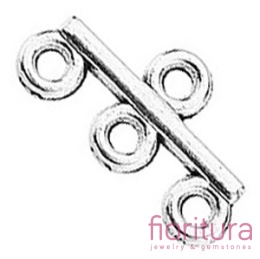 ROZDZIELACZ NA TRZY PODSTAWA KOLCZYKA 8,5x15,5x2MM KOLOR STARE SREBRO