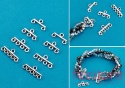 ROZDZIELACZ NA TRZY PODSTAWA KOLCZYKA 8,5x15,5x2MM KOLOR STARE SREBRO