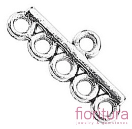 ROZDZIELACZ NA PIĘĆ PODSTAWA KOLCZYKA 8,5x19,5x2MM KOLOR STARE SREBRO