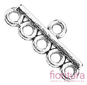 ROZDZIELACZ NA PIĘĆ PODSTAWA KOLCZYKA 8,5x19,5x2MM KOLOR STARE SREBRO