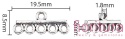 ROZDZIELACZ NA PIĘĆ PODSTAWA KOLCZYKA 8,5x19,5x2MM KOLOR STARE SREBRO