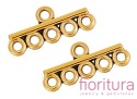 ROZDZIELACZ NA PIĘĆ PODSTAWA KOLCZYKA 8,5x19,5x2MM KOLOR ANTYCZNE ZŁOTO