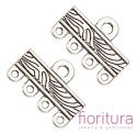 ROZDZIELACZ NA CZTERY PODSTAWA KOLCZYKA 11,5x16x1MM KOLOR STARE SREBRO
