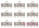 ROZDZIELACZ NA CZTERY PODSTAWA KOLCZYKA 11,5x16x1MM KOLOR STARE SREBRO