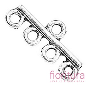 ROZDZIELACZ NA CZTERY PODSTAWA KOLCZYKA 8,5x19x2MM KOLOR STARE SREBRO