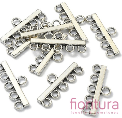 ROZDZIELACZ NA PIĘĆ PODSTAWA KOLCZYKA 12x29x2MM KOLOR STARE SREBRO