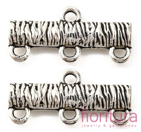 ROZDZIELACZ NA TRZY PODSTAWA KOLCZYKA 11,5x25x3MM KOLOR STARE SREBRO