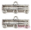 ROZDZIELACZ NA TRZY PODSTAWA KOLCZYKA 11,5x25x3MM KOLOR STARE SREBRO