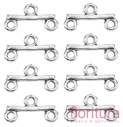 ROZDZIELACZ NA DWA PODSTAWA KOLCZYKA 8,5x15x2MM KOLOR STARE SREBRO