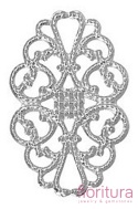 BAZA, ŁĄCZNIK,ZAWIESZKA FILIGRAN 31x20x0,5MM KOLOR STARE SREBRO