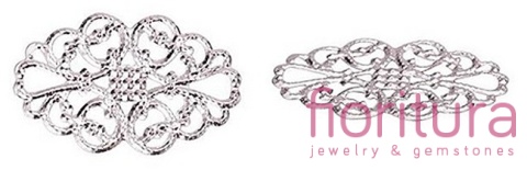 BAZA, ŁĄCZNIK,ZAWIESZKA FILIGRAN 31x20x0,5MM KOLOR STARE SREBRO