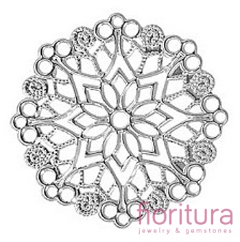 BAZA, ŁĄCZNIK,ZAWIESZKA FILIGRAN 35x35MM KOLOR STARE SREBRO