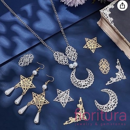 BAZA, ŁĄCZNIK,ZAWIESZKA FILIGRAN 35x35MM KOLOR STARE SREBRO