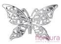 BAZA, ŁĄCZNIK,ZAWIESZKA FILIGRAN MOTYL 37,5x26,5x0,5MM KOLOR STARE SREBRO