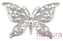 BAZA, ŁĄCZNIK,ZAWIESZKA FILIGRAN MOTYL 37,5x26,5x0,5MM KOLOR STARE SREBRO