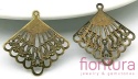 BAZA, ŁĄCZNIK,ZAWIESZKA FILIGRAN ROMB 27x26x0,5MM KOLOR STARE ZŁOTO