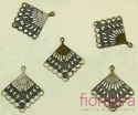 BAZA, ŁĄCZNIK,ZAWIESZKA FILIGRAN ROMB 27x26x0,5MM KOLOR STARE ZŁOTO