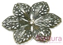 BAZA, ŁĄCZNIK,ZAWIESZKA, NAKŁADKA FILIGRAN KWIAT 43x2MM KOLOR STARE ZŁOTO 