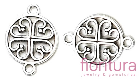  ŁĄCZNIK AŻUROWY 20x14x2MM KOLOR STARE SREBRO