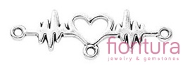 ŁĄCZNIK BICIE SERCA 10x31x2MM KOLOR STARE SREBRO 