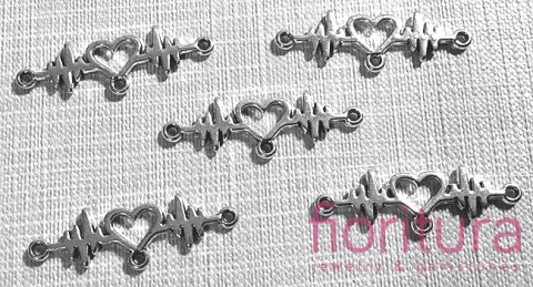  ŁĄCZNIK BICIE SERCA 10x31x2MM KOLOR STARE SREBRO 