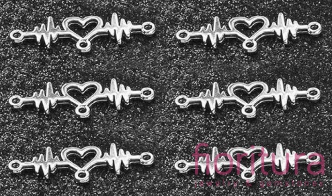  ŁĄCZNIK BICIE SERCA 10x31x2MM KOLOR STARE SREBRO 