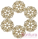  ŁĄCZNIK AŻUROWY KWIAT KOŁO 29x1MM KOLOR STARE ZŁOTO