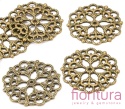  ŁĄCZNIK AŻUROWY KWIAT KOŁO 29x1MM KOLOR STARE ZŁOTO