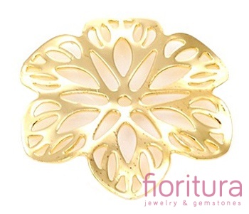 ŁĄCZNIK AŻUROWY KWIAT ZAWIESZKA 21x2MM KOLOR ZŁOTY
