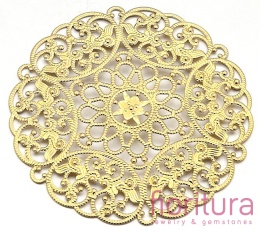 ŁĄCZNIK AŻUROWY KWIAT ZAWIESZKA KOŁO 69x1MM KOLOR ZŁOTY