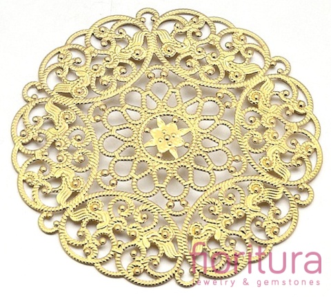 ŁĄCZNIK AŻUROWY KWIAT ZAWIESZKA KOŁO 69x1MM KOLOR ZŁOTY