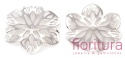 ŁĄCZNIK AŻUROWY KWIAT ZAWIESZKA 21x2MM KOLOR PLATINUM