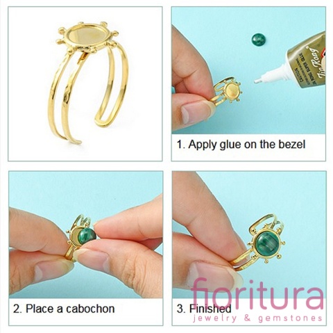 BAZA PIERŚCIONKA  FILIGRANOWA  18x16x2MM KOLOR STARE ZŁOTO