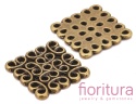  ŁĄCZNIK AŻUROWY  KWADRAT 15x15x1,5MM KOLOR STARE ZŁOTO 