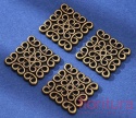  ŁĄCZNIK AŻUROWY  KWADRAT 15x15x1,5MM KOLOR STARE ZŁOTO 