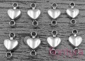ŁĄCZNIK SERCE 15x8x2MM KOLOR STARE SREBRO 