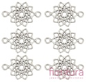 ŁĄCZNIK CZAKRA KORONY 20x14x1,5MM KOLOR STARE SREBRO