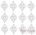  ŁĄCZNIK CZAKRA PODSTAWY MULADHARA 20x15x1,5MM KOLOR STARE SREBRO 