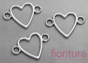  ŁĄCZNIK SERCE 16x23x1,5MM KOLOR STARE SREBRO 