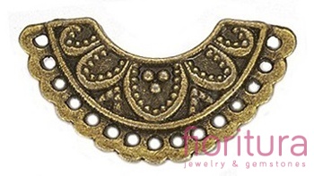 PODSTAWA KOLCZYKA 13x24x2,5MM KOLOR STARE ZŁOTO