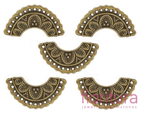 PODSTAWA KOLCZYKA 13x24x2,5MM KOLOR STARE ZŁOTO