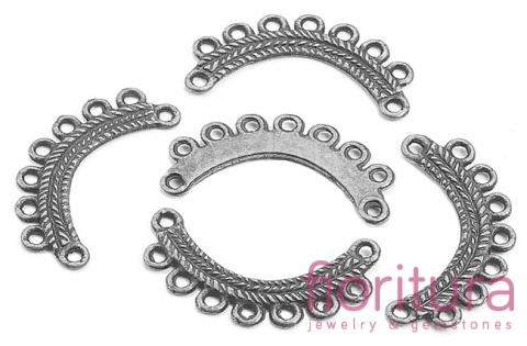 PODSTAWA KOLCZYKA 27x14x1MM KOLOR STARE SREBRO