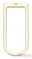 PODSTAWA KOLCZYKA  ŁĄCZNIK, ROZDZIELACZ, ZAWIESZKA KSZTAŁT ŁUKU 30x12,5x1MM KOLOR JASNE ZŁOTO