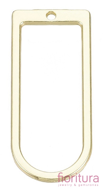 PODSTAWA KOLCZYKA  ŁĄCZNIK, ROZDZIELACZ, ZAWIESZKA KSZTAŁT ŁUKU 30x12,5x1MM KOLOR JASNE ZŁOTO