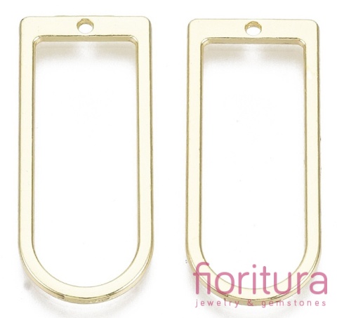 PODSTAWA KOLCZYKA  ŁĄCZNIK, ROZDZIELACZ, ZAWIESZKA KSZTAŁT ŁUKU 30x12,5x1MM KOLOR JASNE ZŁOTO